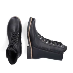 Hot Women'S Corded Boots Deep Black Ladies Ankle Boots & Boots