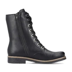 Hot Women'S Corded Boots Deep Black Ladies Ankle Boots & Boots