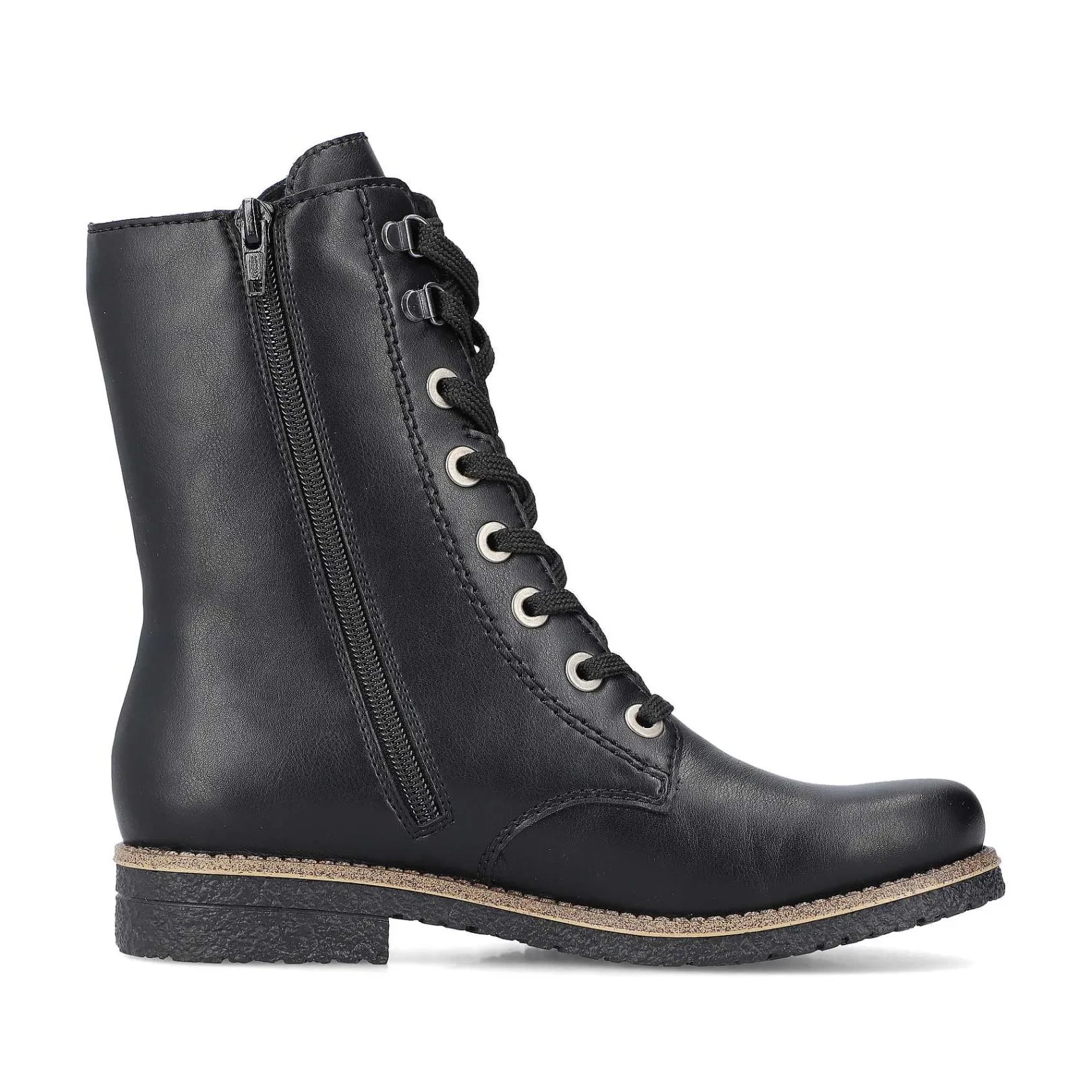 Hot Women'S Corded Boots Deep Black Ladies Ankle Boots & Boots
