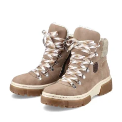Discount Women'S Corded Boots Brown Beige Ladies Ankle Boots & Boots