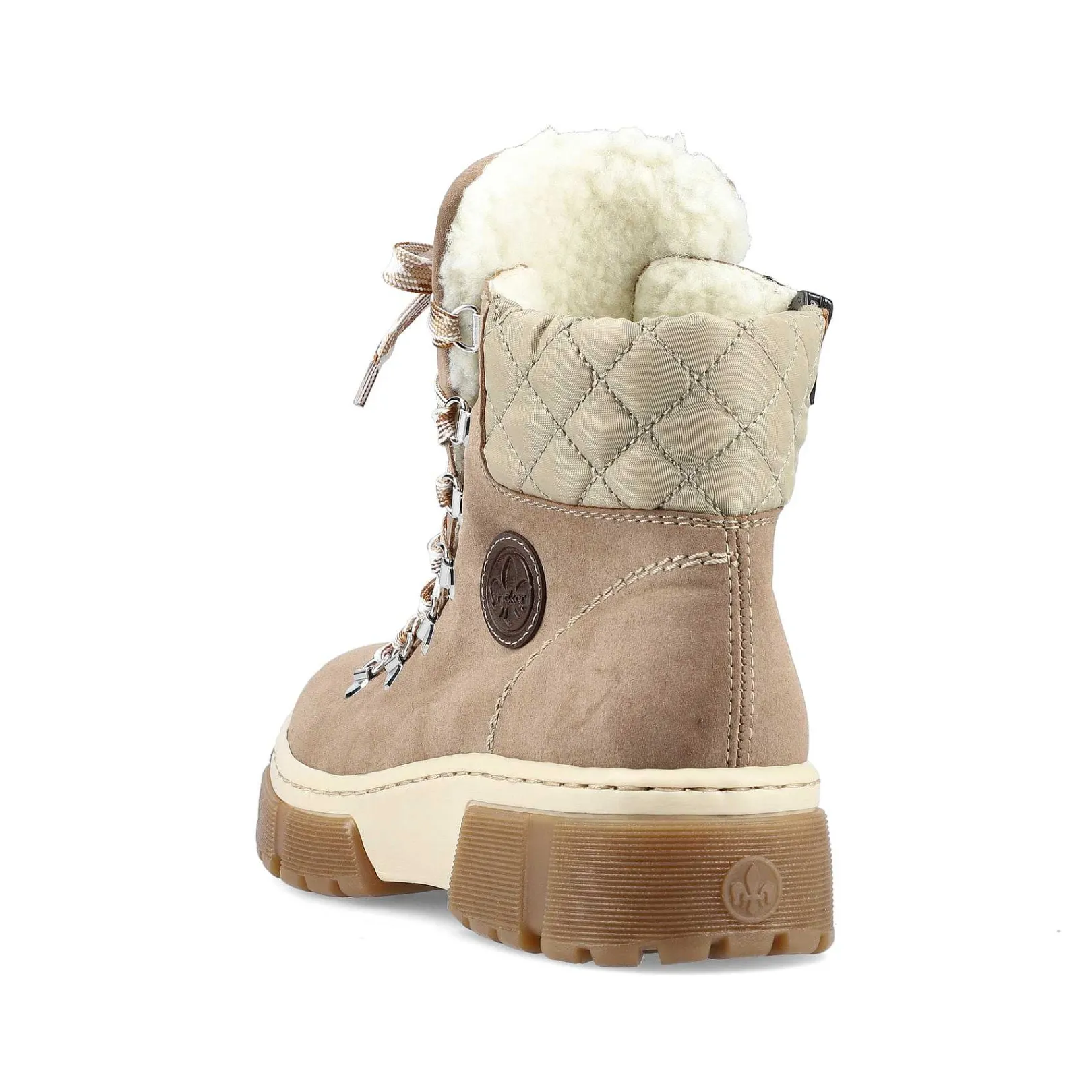 Discount Women'S Corded Boots Brown Beige Ladies Ankle Boots & Boots