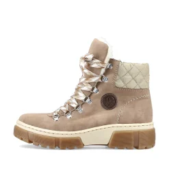 Discount Women'S Corded Boots Brown Beige Ladies Ankle Boots & Boots
