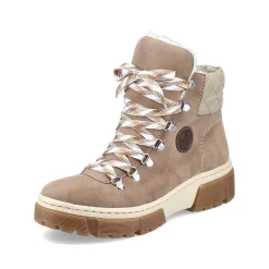 Discount Women'S Corded Boots Brown Beige Ladies Ankle Boots & Boots
