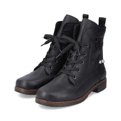 Online Women'S Corded Boots Deep Black Ladies Ankle Boots & Boots