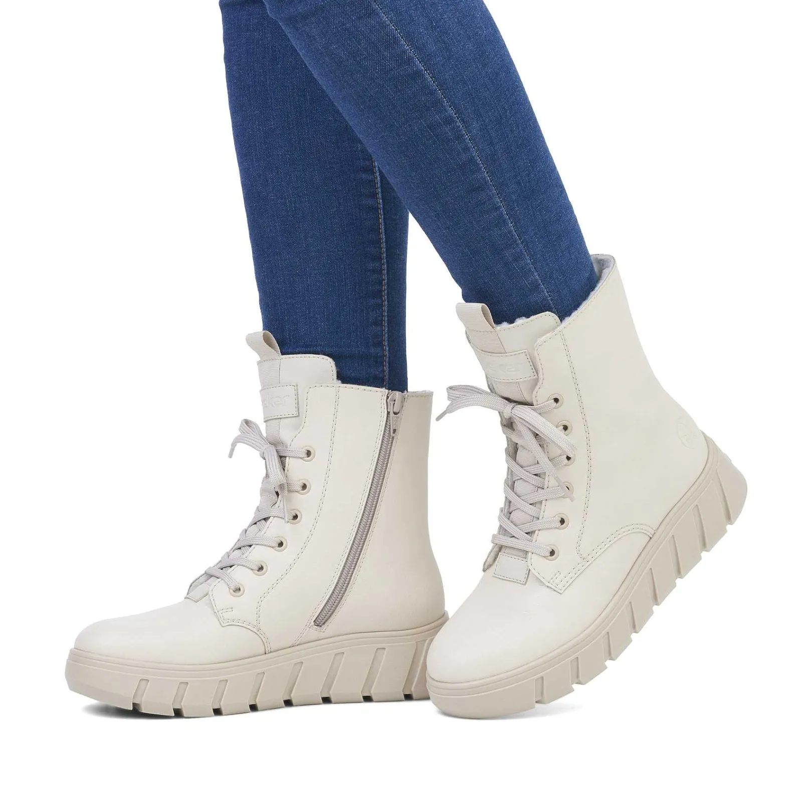 New Women'S Corded Boots Light Beige Ladies Ankle Boots & Boots