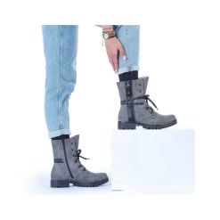 Online Women'S Corded Boots Moon Grey Ladies Ankle Boots & Boots