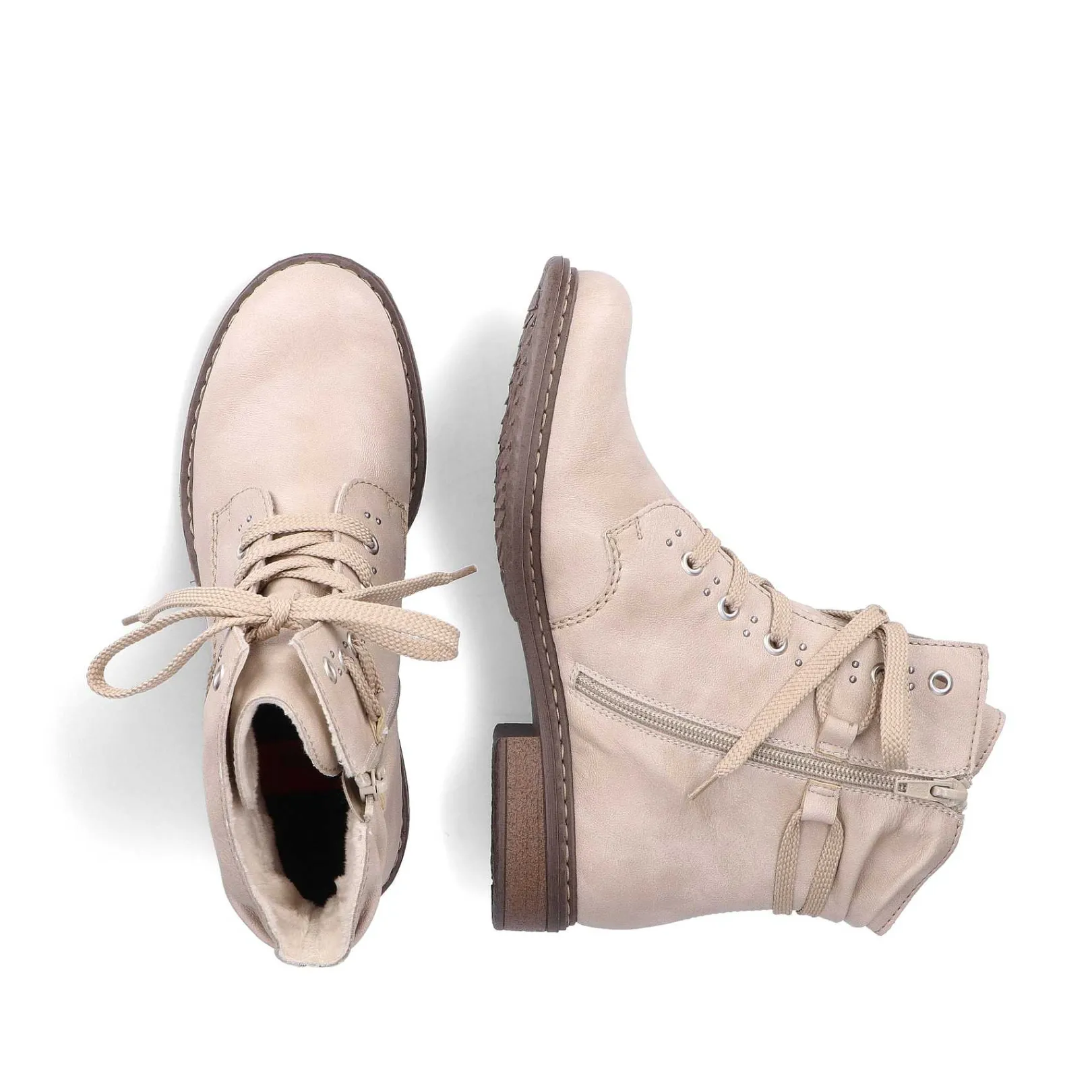 Sale Women'S Corded Boots Vanilla Beige Ladies Ankle Boots & Boots