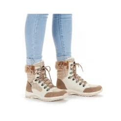 Hot Women'S Corded Boots Brown Beige Ladies Ankle Boots & Boots