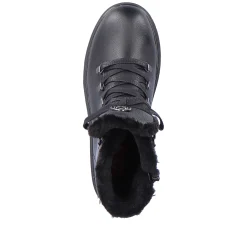 Women'S Corded Boots Deep Black Ladies Ankle Boots & Boots