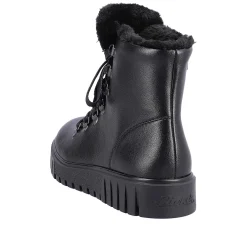Women'S Corded Boots Deep Black Ladies Ankle Boots & Boots