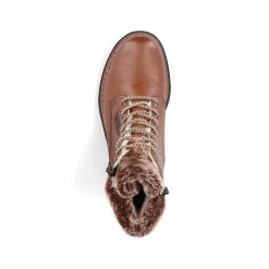 Clearance Women'S Corded Boots Chestnut Brown Ladies Ankle Boots & Boots