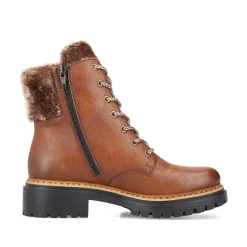 Clearance Women'S Corded Boots Chestnut Brown Ladies Ankle Boots & Boots