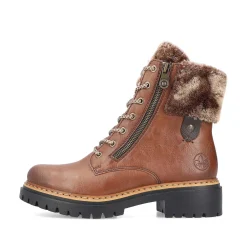 Clearance Women'S Corded Boots Chestnut Brown Ladies Ankle Boots & Boots