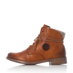 New Women'S Corded Boots Cinnamon Brown Ladies Ankle Boots & Boots
