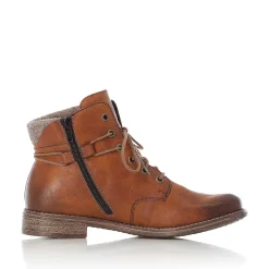 New Women'S Corded Boots Cinnamon Brown Ladies Ankle Boots & Boots