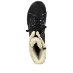 Women'S Corded Boots Deep Black Ladies Ankle Boots & Boots