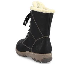 Women'S Corded Boots Deep Black Ladies Ankle Boots & Boots