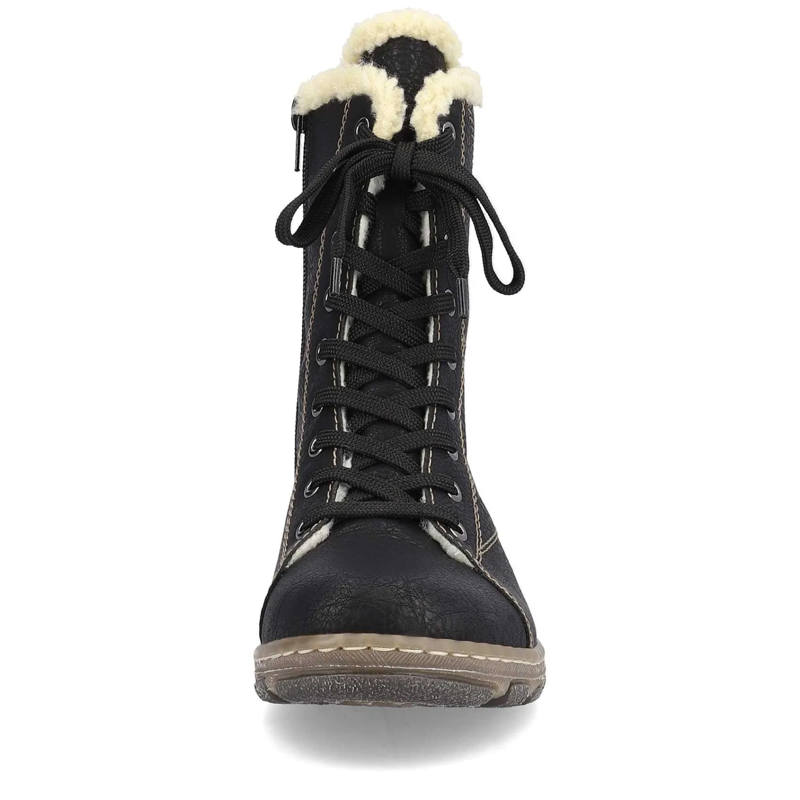 Women'S Corded Boots Deep Black Ladies Ankle Boots & Boots
