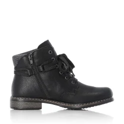 Outlet Women'S Corded Boots Asphalt Black Ladies Ankle Boots & Boots