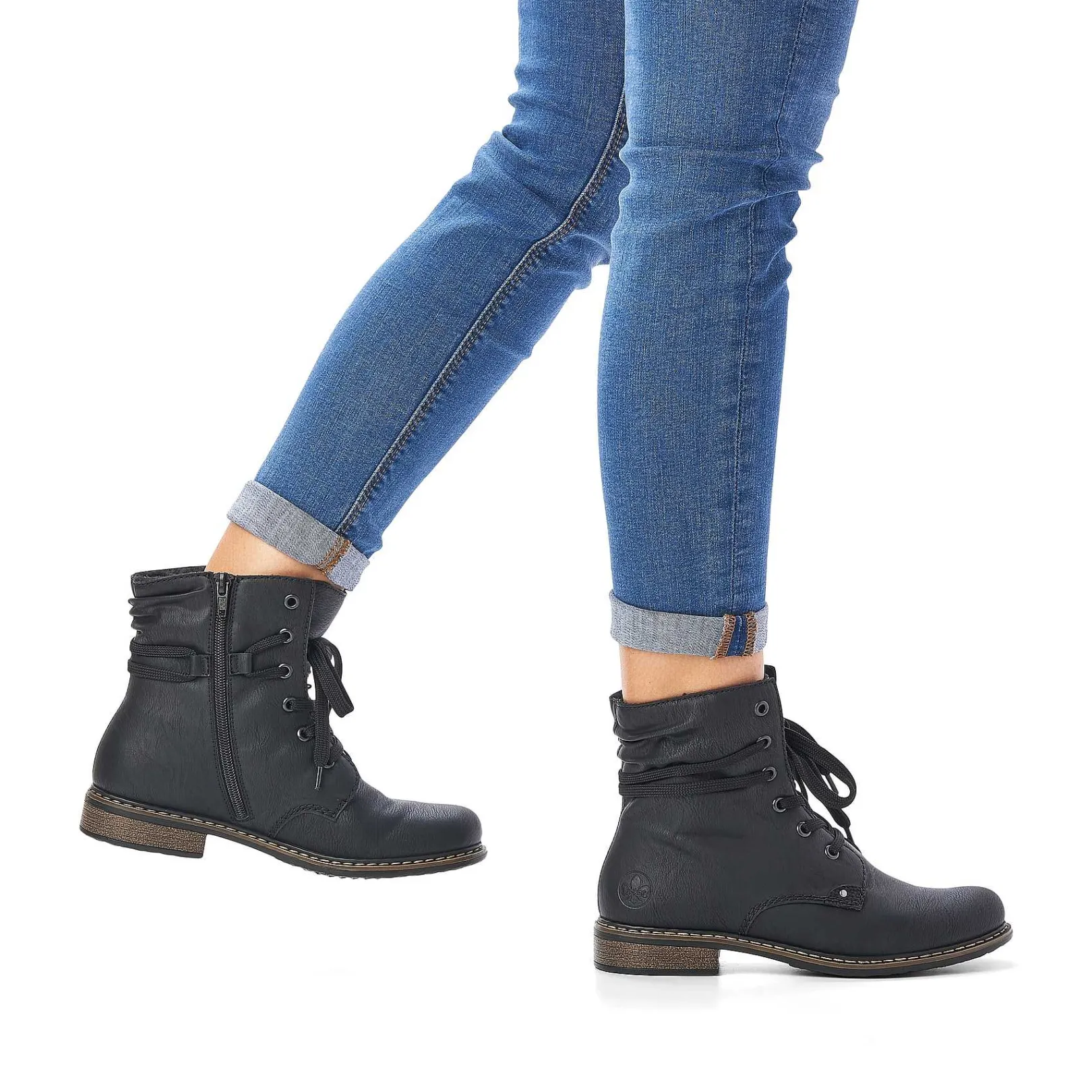 Women'S Corded Boots Asphalt Black Ladies Ankle Boots & Boots