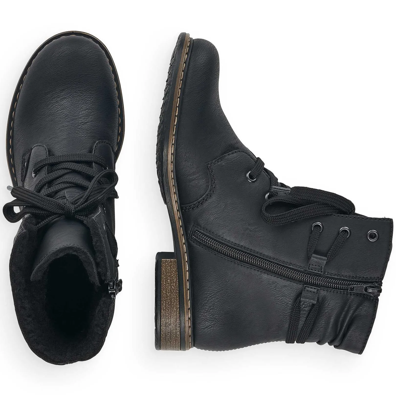 Women'S Corded Boots Asphalt Black Ladies Ankle Boots & Boots