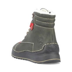 Women'S Corded Boots Gray Green Ladies Ankle Boots & Boots