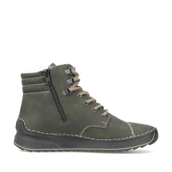 Women'S Corded Boots Gray Green Ladies Ankle Boots & Boots