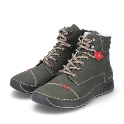 Women'S Corded Boots Gray Green Ladies Ankle Boots & Boots