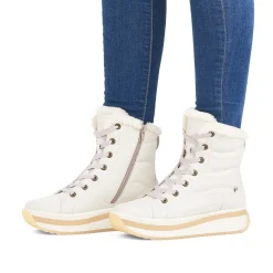 New Women'S Corded Boots Frost White Ladies Ankle Boots & Boots