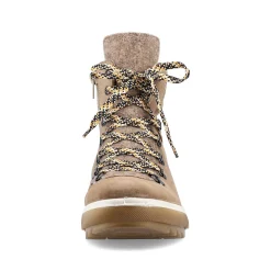 Outlet Women'S Corded Boots Brown Beige Ladies Ankle Boots & Boots