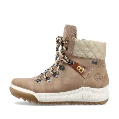 Outlet Women'S Corded Boots Brown Beige Ladies Ankle Boots & Boots