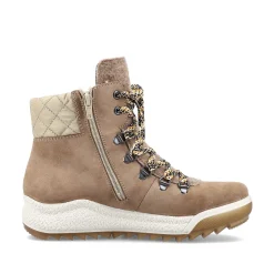 Outlet Women'S Corded Boots Brown Beige Ladies Ankle Boots & Boots