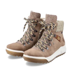 Outlet Women'S Corded Boots Brown Beige Ladies Ankle Boots & Boots