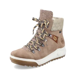 Outlet Women'S Corded Boots Brown Beige Ladies Ankle Boots & Boots