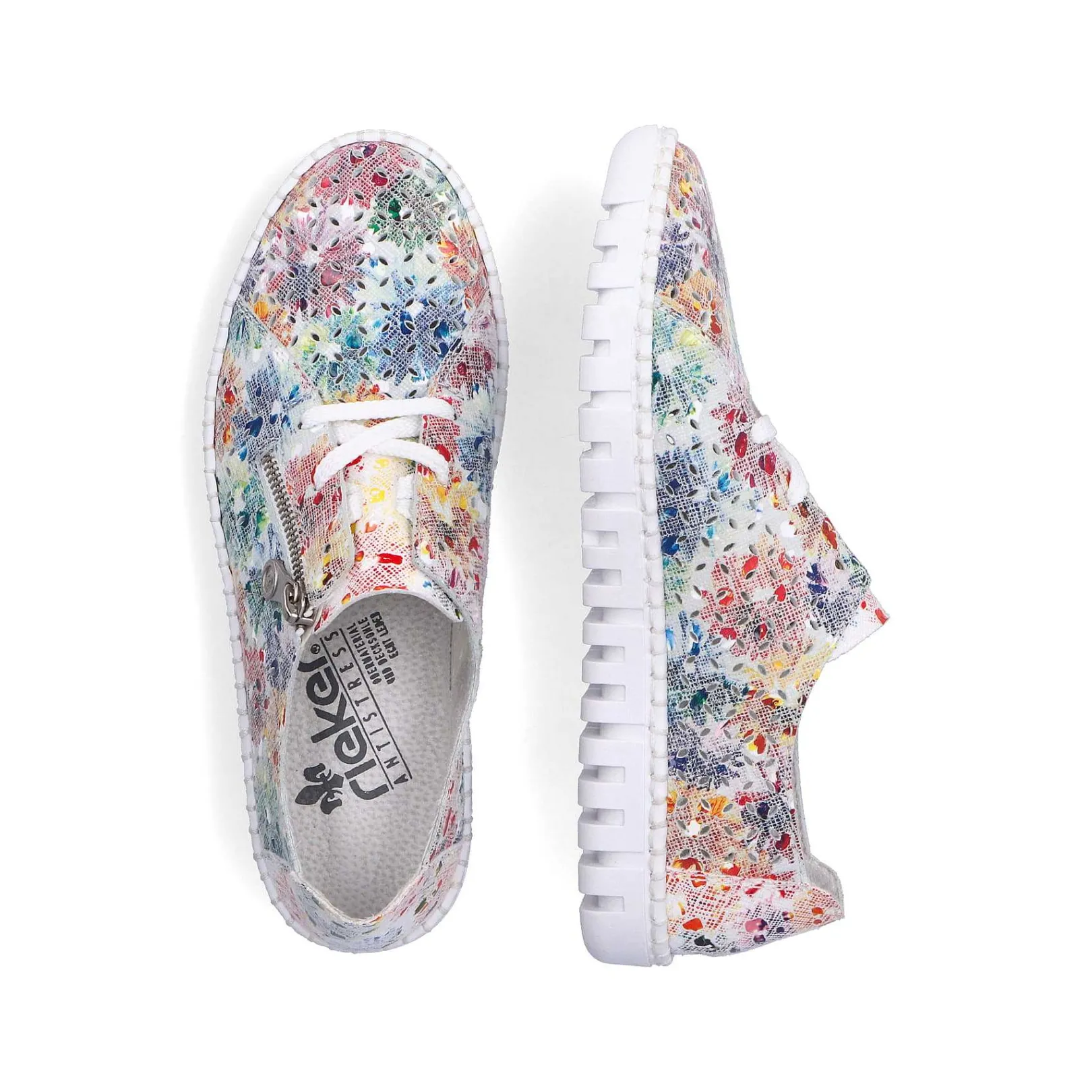 New Women'S Floral Lace-Up Shoes Ladies Low Shoes & Slippers