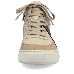 Discount Women'S High Sneaker Cream Beige-Khaki Green Ladies Sneakers