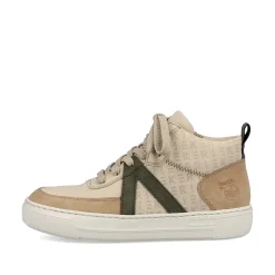 Discount Women'S High Sneaker Cream Beige-Khaki Green Ladies Sneakers