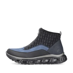 Clearance Women'S High Sneaker Asphalt Black-Ocean Blue Ladies Sneakers