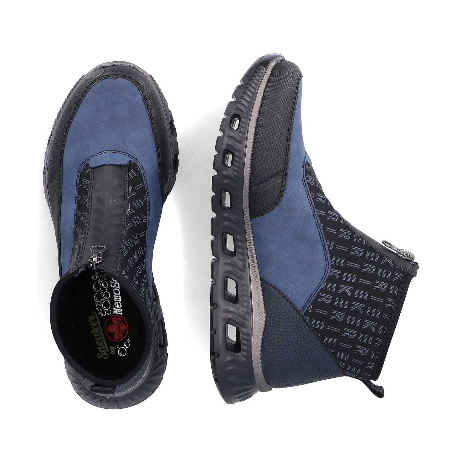 Clearance Women'S High Sneaker Asphalt Black-Ocean Blue Ladies Sneakers