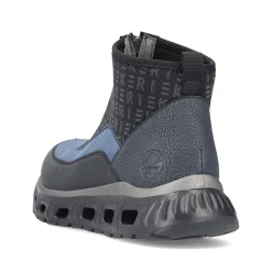 Clearance Women'S High Sneaker Asphalt Black-Ocean Blue Ladies Sneakers