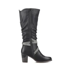 Online Women'S High-Shaft Boots Deep Black Ladies Ankle Boots & Boots