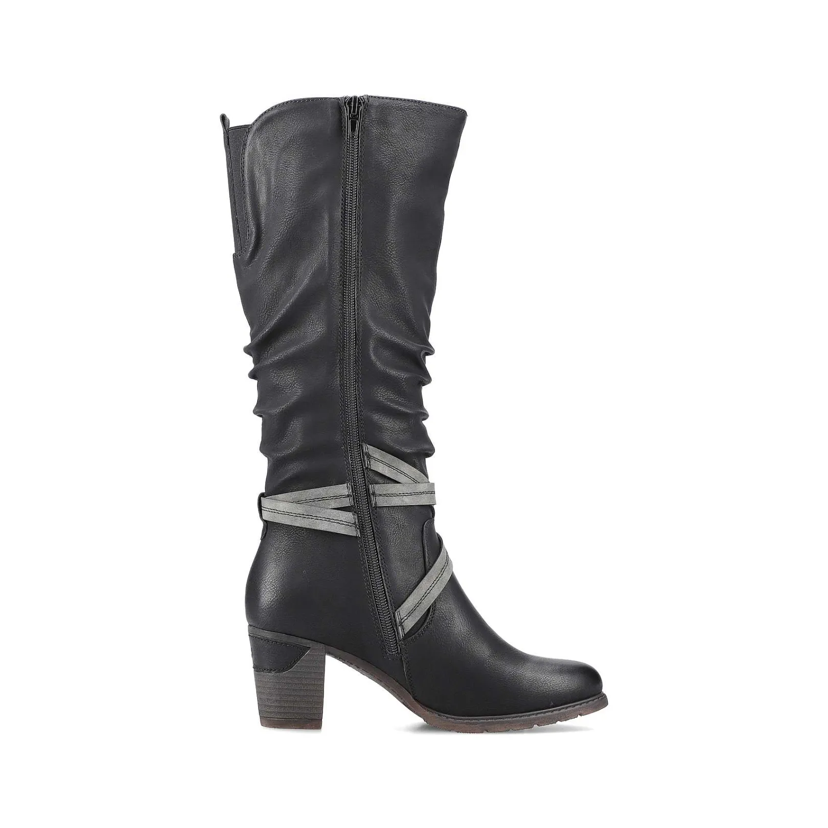 Online Women'S High-Shaft Boots Deep Black Ladies Ankle Boots & Boots