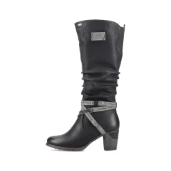 Online Women'S High-Shaft Boots Deep Black Ladies Ankle Boots & Boots