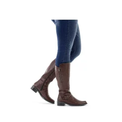 Hot Women'S High-Shaft Boots Coffee Brown Ladies Ankle Boots & Boots