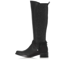 Discount Women'S High-Shaft Boots Deep Black Ladies Ankle Boots & Boots