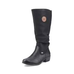 Discount Women'S High-Shaft Boots Deep Black Ladies Ankle Boots & Boots