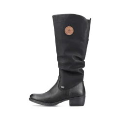 Discount Women'S High-Shaft Boots Deep Black Ladies Ankle Boots & Boots