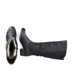 Discount Women'S High-Shaft Boots Deep Black Ladies Ankle Boots & Boots
