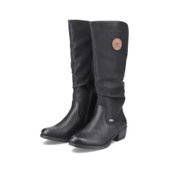 Discount Women'S High-Shaft Boots Deep Black Ladies Ankle Boots & Boots