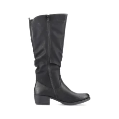 Discount Women'S High-Shaft Boots Deep Black Ladies Ankle Boots & Boots